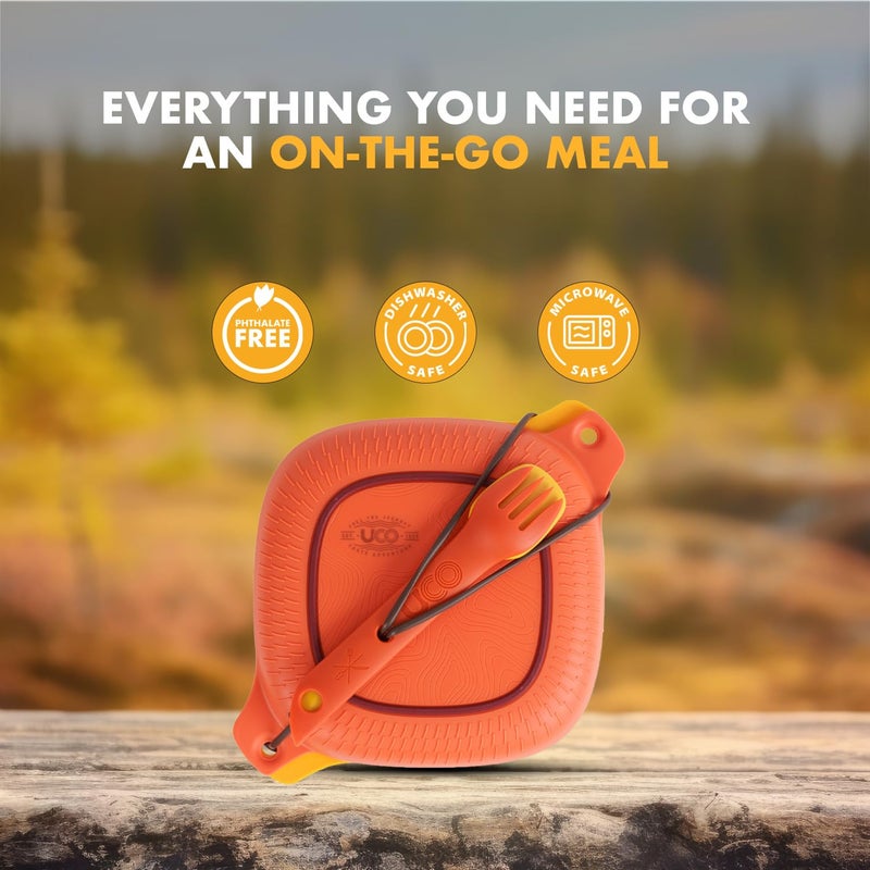 UCO 6-Piece Camping Mess Kit with Bowl, Plate, Collapsible Cup, and Switch Camping Spork - Image 3